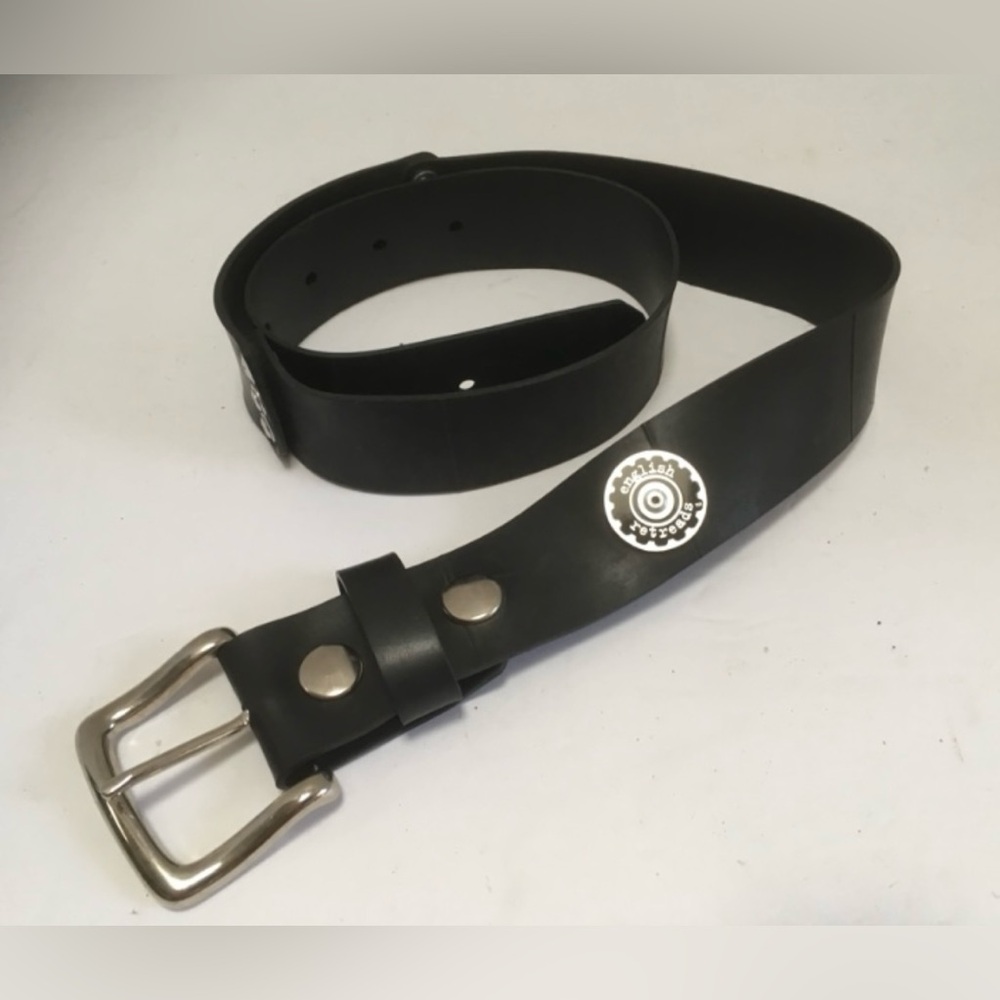 English Retreads Black Recycled Rubber Belt